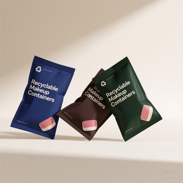 Pedido a granel Bolso auto-sellado de 8 lados con acabado mate para envases cosméticos de primera calidad