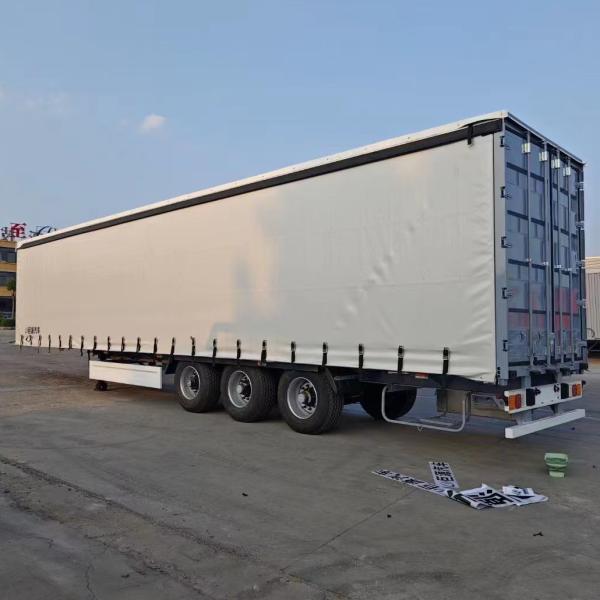 130 Ton 53 Ft Tarpaulin Side Curtain Box Open Container Semi-Trailer for Drinks and Vegetable