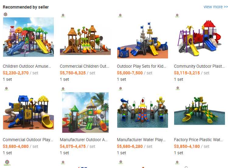 Attractive Appearance Commercial Outdoor Playground Equipment Children Plastic Slide Set