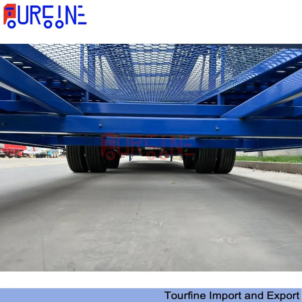 Steel Frame 8 Cars Car Carrier Truck Trailer 2 Axles Vehicle Transport Semi Trailer