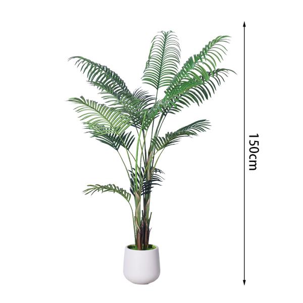 5ft 6FT 7ft Fake Tropical Palm Plant, Artificial Palm Tree, Pre Potted Faux Greenry Plant for House Living Room Outside Patio Office 