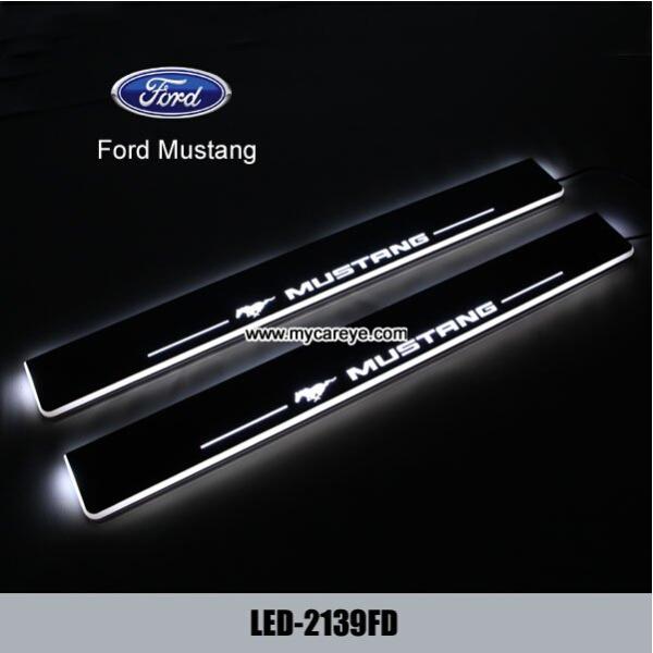 Ford Mustang car moving door floor lights LED door scuff plate light