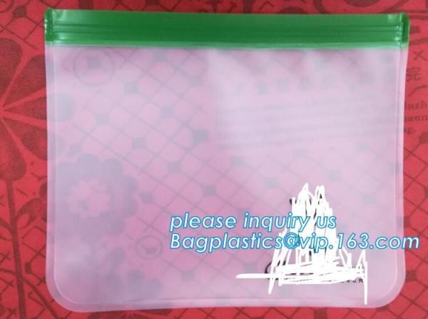 Reusable Silicone Plastic Packaging Food Zip Silicon Freezer Fresh Vegetable Storage Bags, Fruit Fresh Bag Food Storage