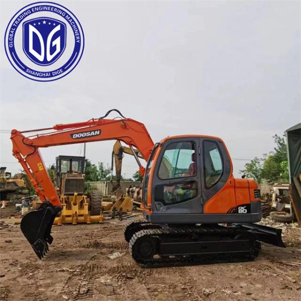 Hydraulic Crawler Used Doosan Excavator DX80 8 Ton