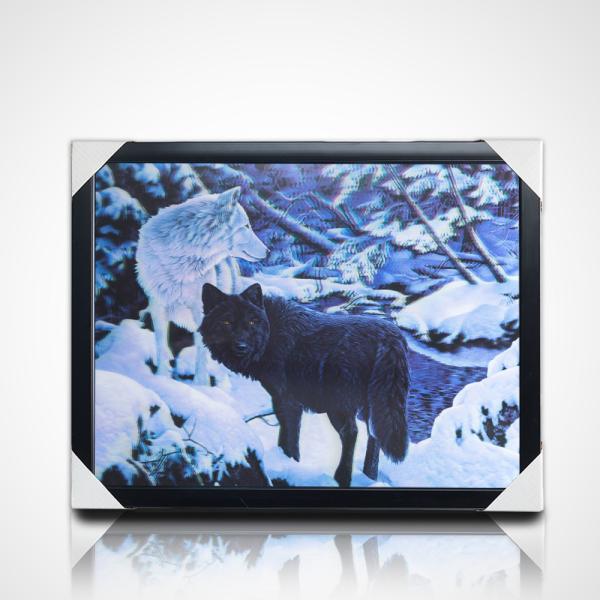 3D-лентикулярный плакат PET 30*40 см 5D-лентикулярный плакат тигры 3D-краска с черной рамкой для домашнего убранства
