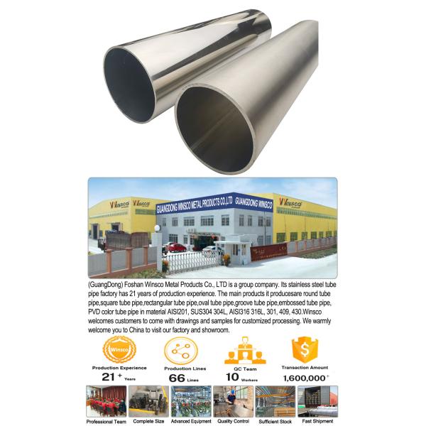 3'' OD 1,2 mm-5,0 mm espessura tubo redondo Inox SUS 201 304 316 espelho satinado acabamento 76,2 mm tubo de aço inoxidável