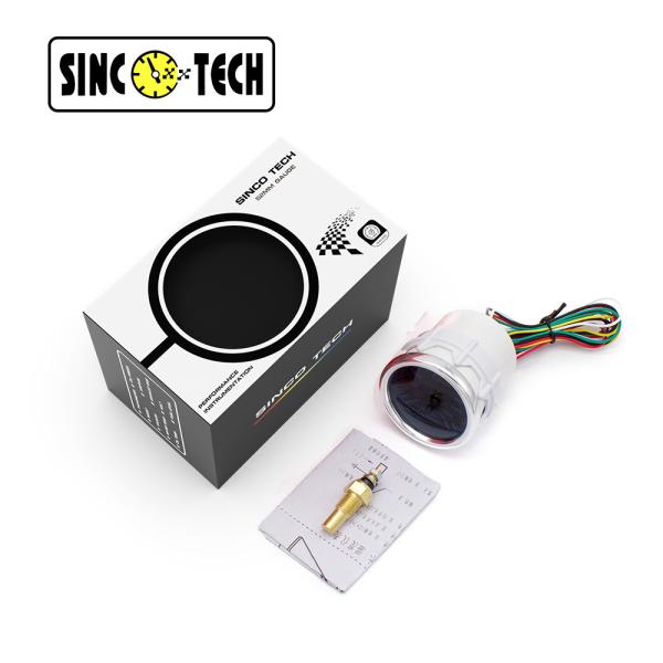 Display 2”Oil Temp Gauge Meter Sinco Tech 6145T Pointer Auto Mobile Black Screen