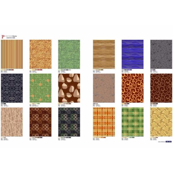 Decorative colorful stripe drawing nylon residential carpet