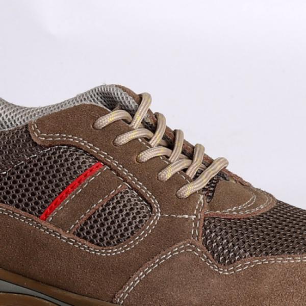 Противоскользящая кожа, корова, суэда, низкорезанный стальной палец, резиновые мужские женские ботинки безопасности.