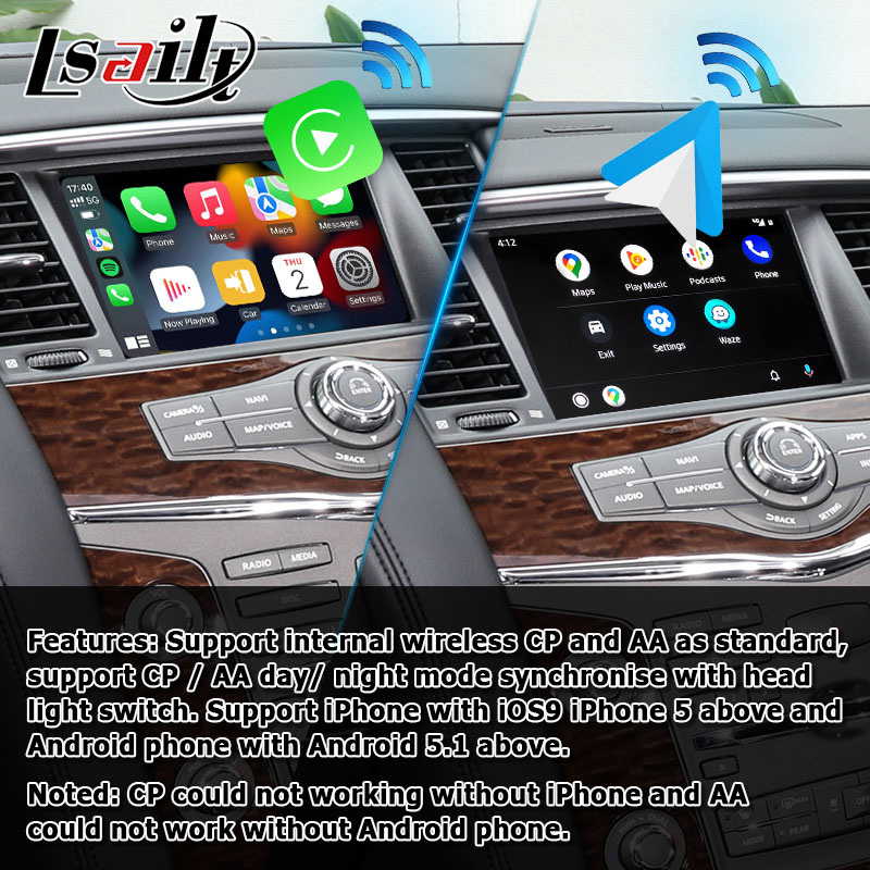 Обновление сенсорного экрана Nissan Patrol Y62 2010-2016 с видеоинтерфейсом android auto carplay youtube