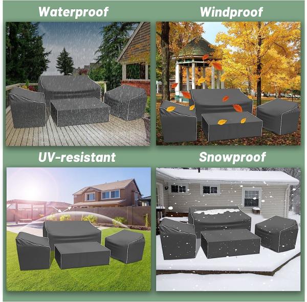 Outdoors Heavy Duty Waterproof Anti-UV Extra Large Patio Furniture/Sectional Sofa Cover,140x86