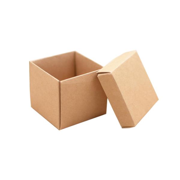 Kraft paper rigid cover cheap folding candy box with bowknot ribbon decorate