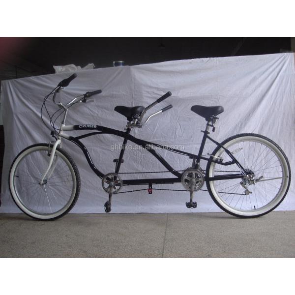 Aluminum Rim 24 Inch Double Seater Tandem Bike for Family Touring and Sightseeing