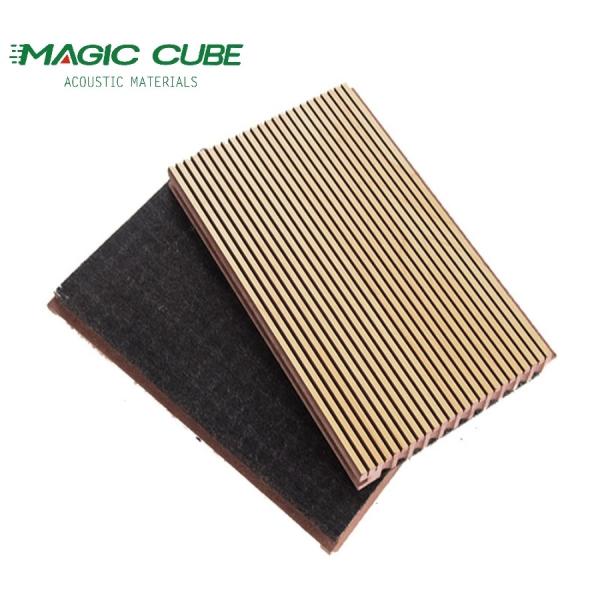 Black Fireproof Tissue Melamine Finish Wall Acoustic Panel for Steel Keel Installation