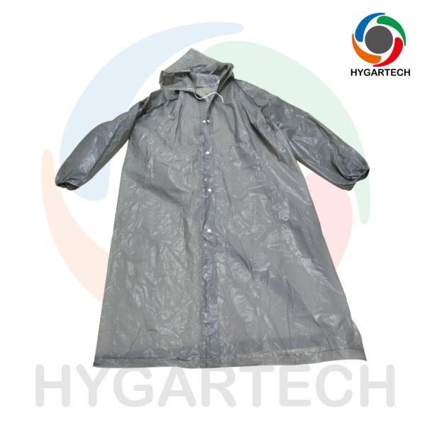 PEVA Portable One Size Fits All Reusable Gray Pocket Raincoat