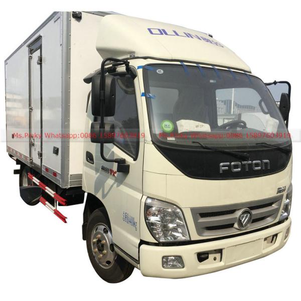 Foton Refrigerator Truck Mini Freezer Van Truck 103HP Petrol Gasoline Engine