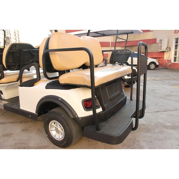 Pure White Color Golf Sightseeing Car Electric Powered Golf Carts With 6+2 Sofa Seats