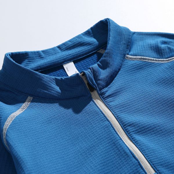 Stand Collar Color Block Jacket Thermal Antibacterial Polartec Fleece Outdoor Pullover