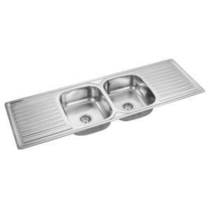 Кухонная раковина 2 шаров сатинировки польская с корозией нержавеющей стали Drainboard анти-