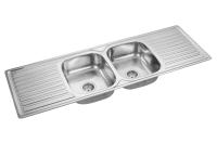 Fregadero de cocina polaco de 2 cuencos del satén con la corrosión anti de acero inoxidable del escurridero