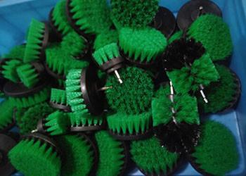 Electric Rotary Cordless Drill Cleaning Brush Soft / Hard For Bathroom