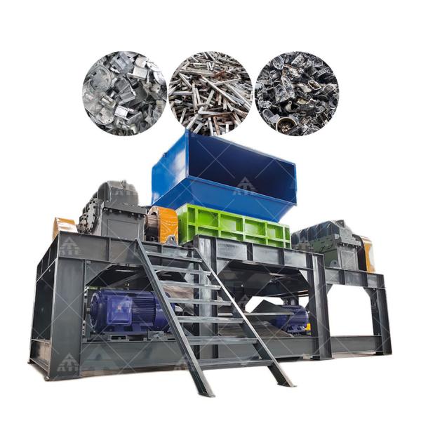 Engine Wheel Aluminum Shredder Waste Recycling Dual Shaft Shredder