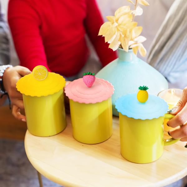 Силиконовая крышка кружки, красочная антипылевая крышка силиконовой кружки Милые многоразовые силиконовые крышки для чашек кружка пиво стекло в помещении