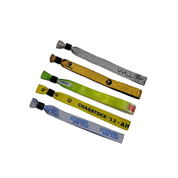 Colorful Cloth Event Wristbands , Personalised Fabric Wristbands Light Weight