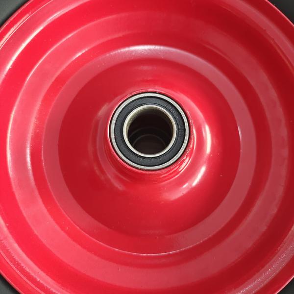 3.50-6 Tire Red Steel Rim Sack Barrow Rubber Pneumatic Trolley Wheels 10 Inch