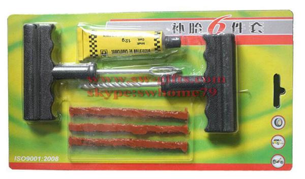 2017 New Car Tire Repair Tool Kit For Tubeless Emergency Tyre Fast Puncture Plug Repair Block Air Leaking For Car Truck