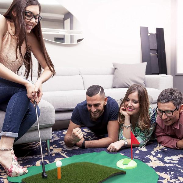 Outdoor NBR Training Golf Mat Includes Ground Nails Tee Holder