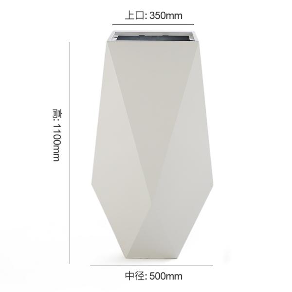 110cm Tall Paint Process Polygon Stainless Steel Planter For Flower