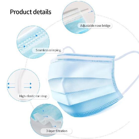 Soft  Disposable Surgical Masks Clean And Hygienic Medical Respirator Mask