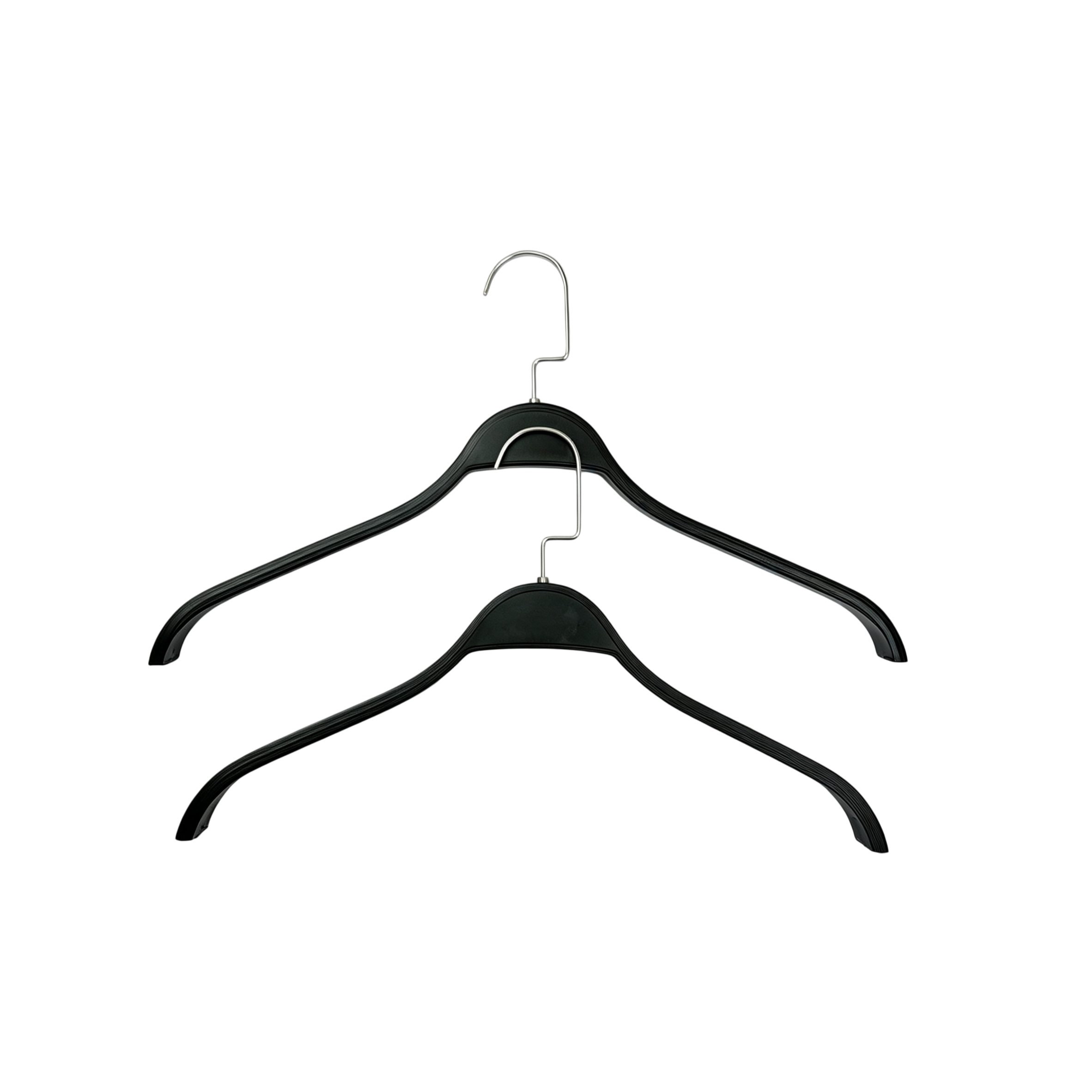 Thickened wear-resistant plastic clothes hanger with 53cm length for men's clothing store displays
