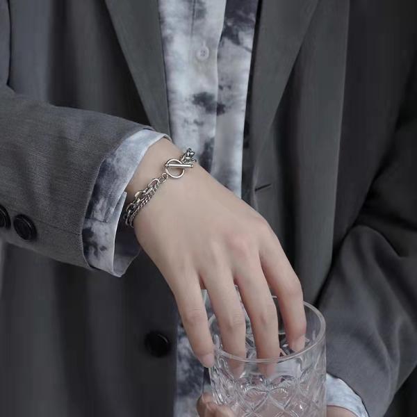 Bracelets de bijoux pour hommes en acier inoxydable 17cm 19cm Bracelets pour hommes en acier inoxydable