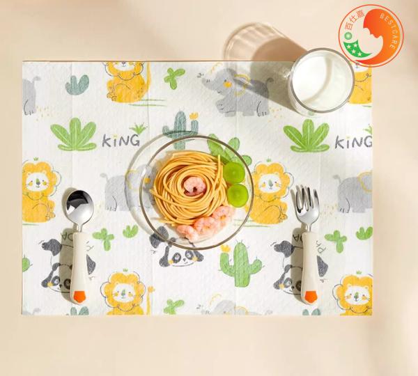 Hygienic Disposable Placemats Child Food Grade Breakfast Disposable Food Mat