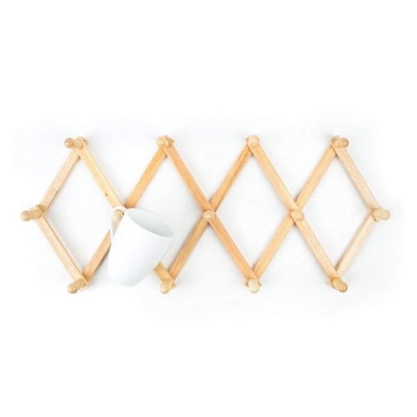 Gancho de casaco natural de bambu sólido para toalhas penduradas Vestes e casacos 86.68x17x5cm