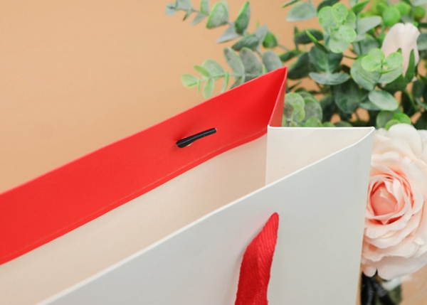 Сумки подарка Эко бумаги картона цвет дружелюбной красный и белый с логотипом