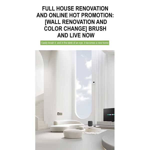 Waterproof and Moistureproof Water-based Paint for Wall Renovation with Strong Covering Power