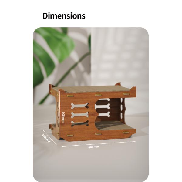 Cat's Paradise Corrugated Cardboard Cat Scratcher Lounge House with Custom Design