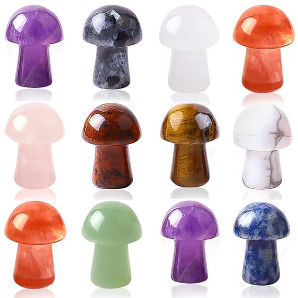 00,8 дюйма / 20 мм драгоценный камень кристаллы в форме гриба для ювелирных изделий