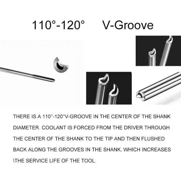 Forno de carburo sólido Ferramenta de corte por CNC Forno de arma de perfuração profunda