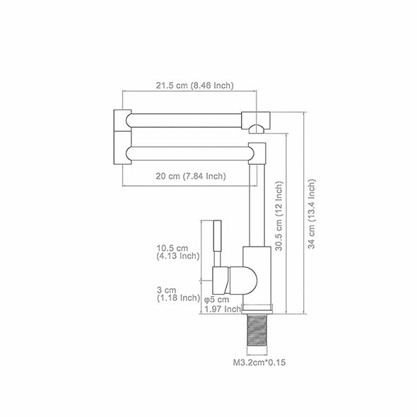 Corrosion Resistant Basin Mixer Faucet 340mm Chrome Bathroom Mixer Tap Orin ORSS1555022