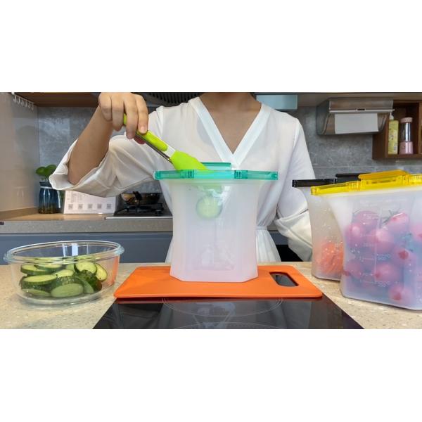 500 мл 1000 мл складной силиконовый пакет для хранения пищи Силиконовые фризерные пакеты