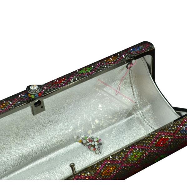 Quilted long crusty diamond evening bag hand handbag chain in Europe and America evening bag