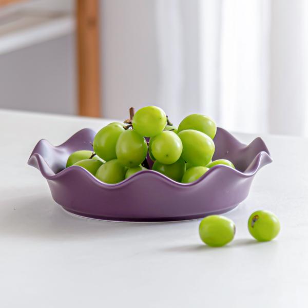 Sustainable Ceramic Salad Bowl European Luxury Home Decor for Serving Desserts and Snacks