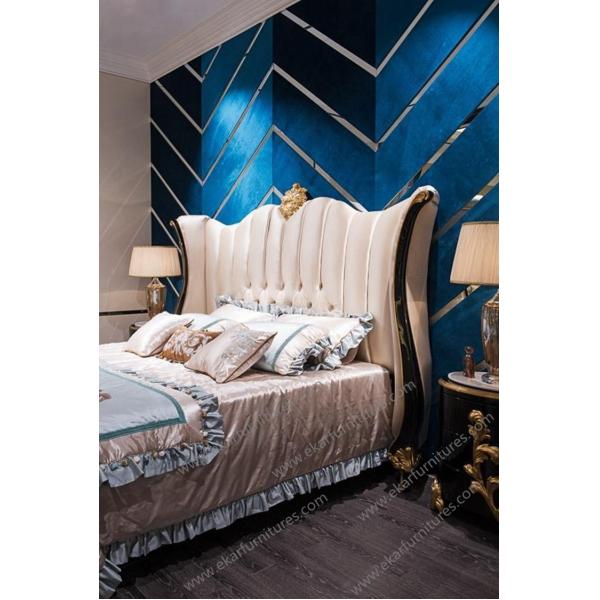 2015 new design swing bed modern luxury princess wood bed design for bedroom