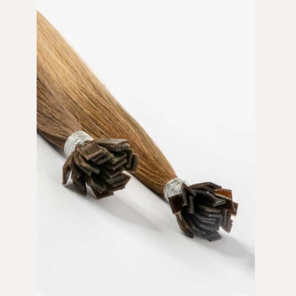 Double Drawn Cuticle Aligned Flat Tip Hair Extensions with Italian Keratin Treatment