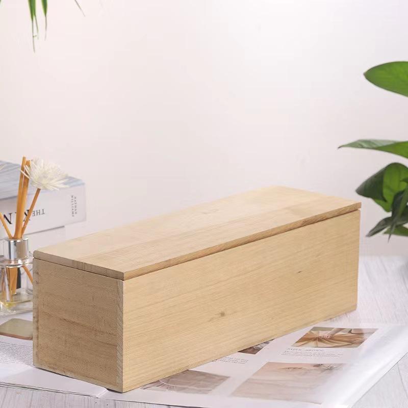 Hot Selling Wooden Compartmentalized Tea Gift Packing Box with Cover Desktop Items Storage Box Solid Wood Household Sorting Box