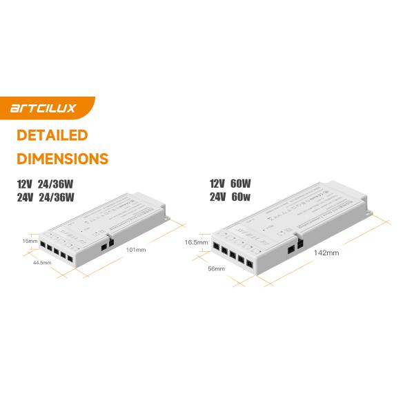 Ultra Thin Constant Voltage Power Supply LED Driver For Cabinet Lighting SEA